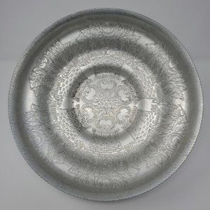 Vintage Wilson Specialties Hand Wrought Aluminum Bowl Flower Basket Brooklyn 11"